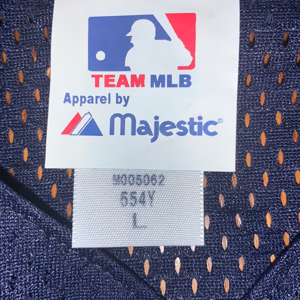 ⭐️NWOT Youth XL⚾️ MLB Baseball JERSEY Navy by Ma… - Picture 5 of 8